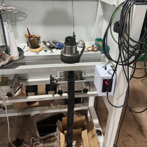 0型纹双锭花式针筒机数据线外网针织电线外保护层机 编织 - 图2