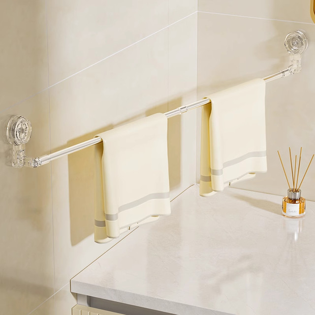 Suction cup towel rack bathroom without punching bathroom telescopic