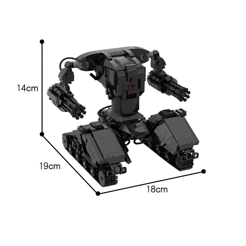 BuildMOC拼装积木玩具终结者机械猎杀者坦克X1猎人杀手机甲机器人 - 图3