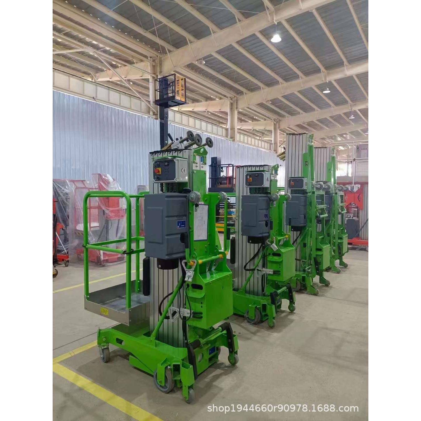 铝合金升降机平台移动式中小型电动单双柱高空作业车家用室内自动 - 图1