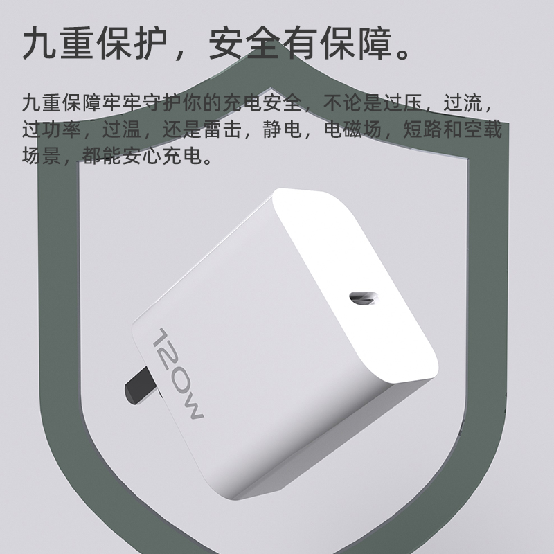 适用iQOO Neo9Pro充电器头120W瓦超级闪充neo9手机充电插头iqooneo9正品6A快充数据线vivo加长2米闪充套装 - 图0