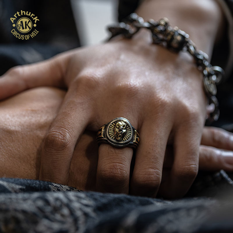 Arthur.K 俳優系列日本原创手工做旧925银男女梅花小丑戒指限量,淘宝优惠券,粉丝福利购,淘宝优惠卷