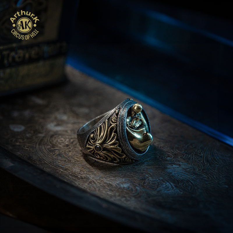 Arthur.K ring original design smiley face personality