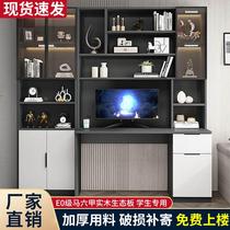 Light Extravagant Desk Bookshelf Integrated Table Home Solid Wood Glass Door Style Bedroom Computer Desk With Cupboards Students Study Table