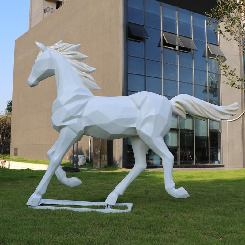 户外几何白d马玻璃钢雕塑园林景观动物模型新款楼盘小区大摆件厂,淘宝优惠券,粉丝福利购,淘宝优惠卷