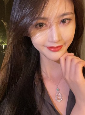 新中式国风15*20mm水沫玉玻璃种微棉葫芦福禄吊坠项链女阳绿顶珠
