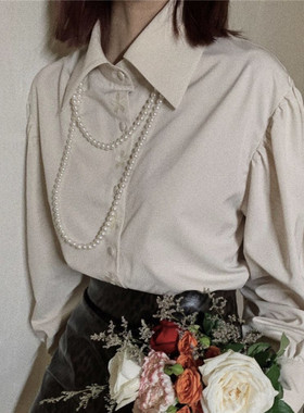 韩版气质多圈珍珠项链女式长款多层打结毛衣链旗袍百搭时尚项饰品