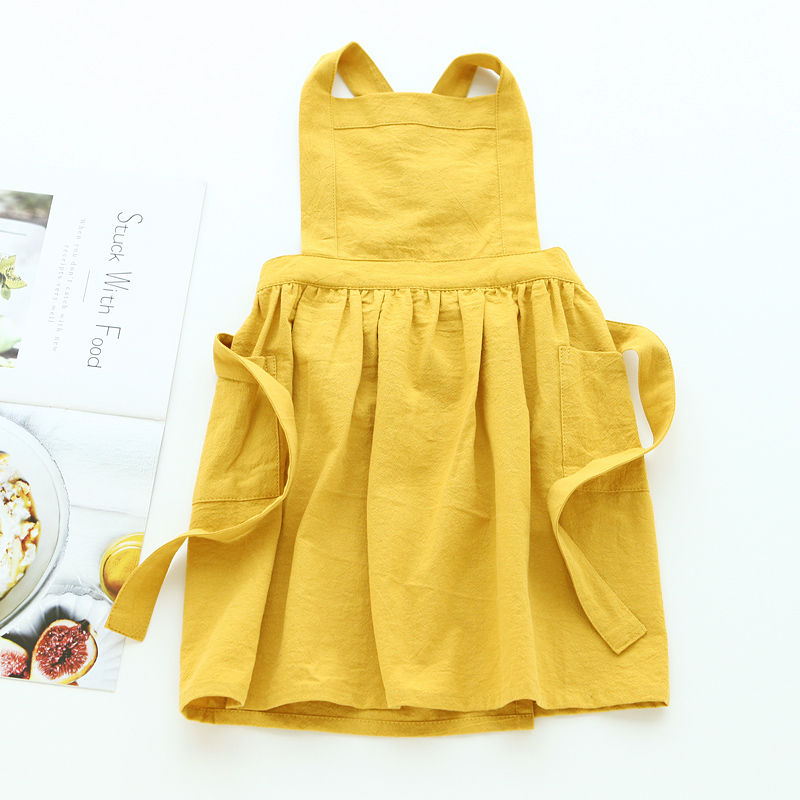 7607 Korean version of fashionable pure cotton kindergarten baby eating apron small children's bib painting reverse wear smock apron