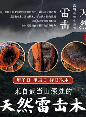 天然雷击枣木精挑吊坠雷痕手串