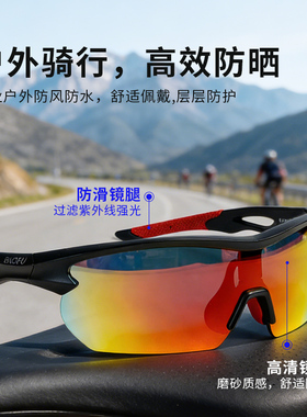 宝朴超轻防炫光防紫外线骑行眼镜