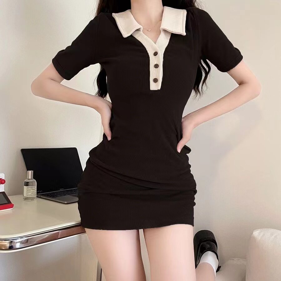 TBF2026夏季法式绝美连衣裙女气质收腰长裙茶歇裙