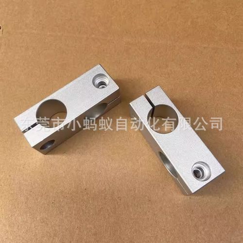 不锈钢固定铝条圆柱连接件头支架支柱铁通光轴连接块新十字夹座块 - 图0