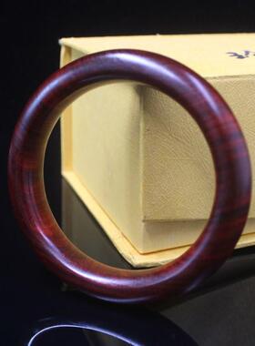 小叶紫檀实木手镯女款贵妃镯复古民族风简约饰品礼物手环手镯子