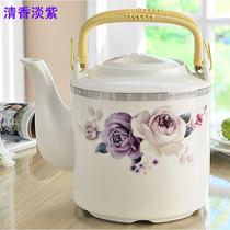 Ceramic Cold Kettle Large Capacity Home Cold Kettle Tiliang Teapot Bone China Porcelain Large Number Tea Kettle Single Flower Teapot