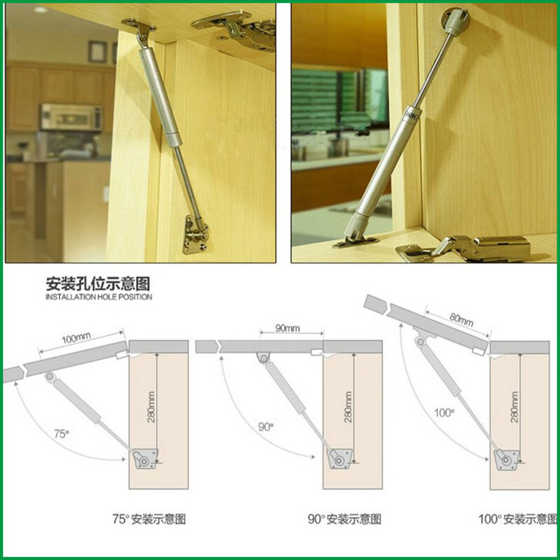 。鸿兴达五金气撑液压杆橱柜汽压杆上翻门柜气杆塌塌米气弹簧支撑 - 图1