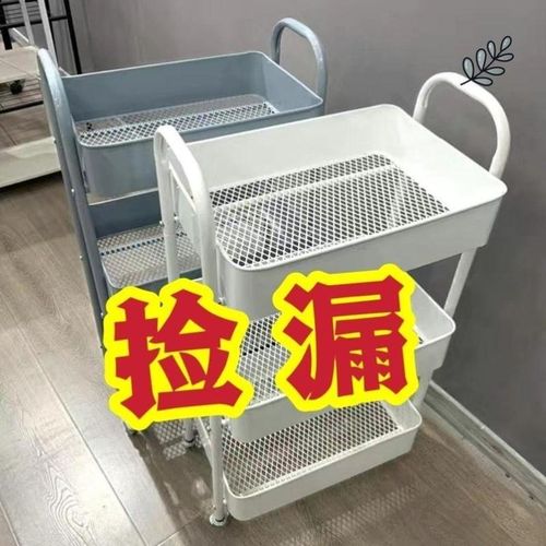 小推车置物架卧室卫生间落地多层零食架厨房可移动学生宿舍收纳架 - 图1