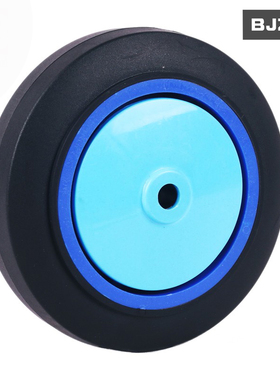 万向轮静音脚轮平板手推车轮子5滑轮片定向轮4橡胶承重顺丰车轱辘