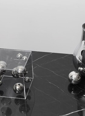 密度家居现代简约亚o克力金属装饰结构球几何R摆件样板间透明展示