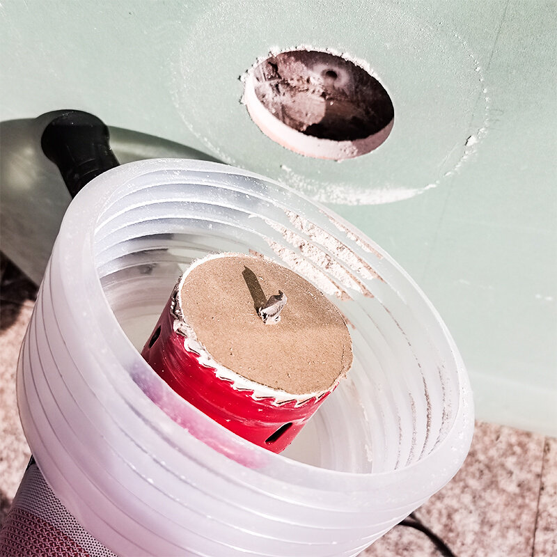 Hole opener dust cover handle downlight gypsum board wooden ceiling audio spotlight electric drill dust bowl dust cover