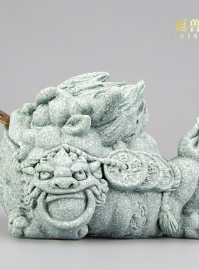 茶桌金蟾日进斗金办公室三蟾茶宠居家足金摆件精品茶道青砂石招财