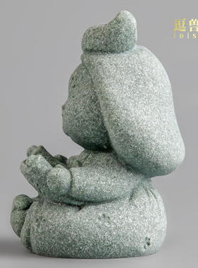 仕女摆件家居装饰发财砂石摆设小创意桌面青系唐奉旨