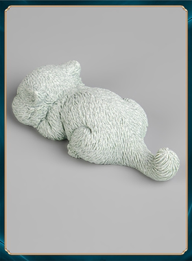 茶小萌趣可养国风摆件砂石茶艺茶室宠茶道装饰品猫咪茶桌青动物