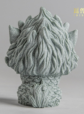 家居国潮砂石装饰青麒麟摆件风大号茶宠瑞兽傲娇客厅玄关