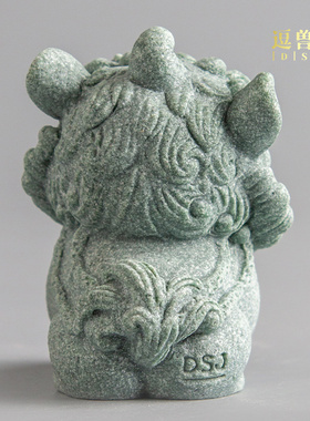 家居新财源滚滚中式醒狮创意鱼缸茶宠造景办公国潮桌面摆件