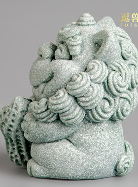 风狮爷面砂石风礼品办公桌装饰品招财公仔中国青摆件创意