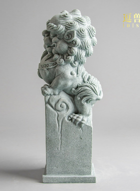 装饰摆件朋友复古鱼缸桌面茶宠动物狮子造景办公室摆放送礼