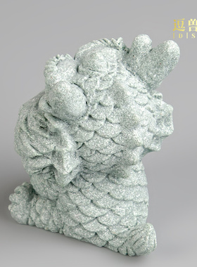 装饰品笔架毛笔砂石青摆件文房瑞兽搁笔托书法四镇纸摆件