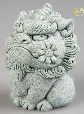 礼物造景国潮装饰小萌兽鱼缸砂石可爱青摆件叨花茶风宠创意桌面