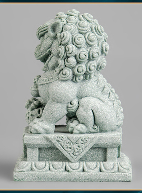 客厅摆件青砂桌面石狮子玄关乔迁家居饰品装饰开业电视柜