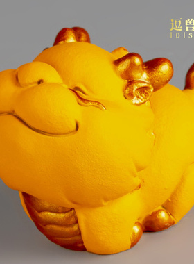 桌面神龙家用国潮手办砂石创意桌面新年礼物青瑞兽装饰品