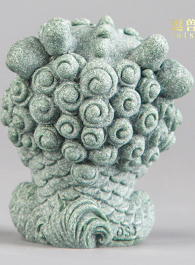 动物创意中式精品麒麟送宝茶桌面居家国潮办公室宠装饰摆件