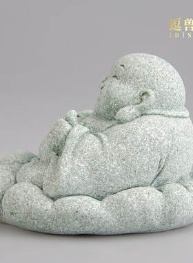 茶宠精品鱼缸弥勒桌面装饰品砂石小摆件逍遥神仙造景青茶景观创意