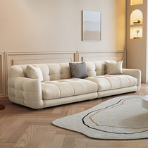 New fabric sofas style cream wind cotton candy living-room small family modern minimalist net red sofa latex