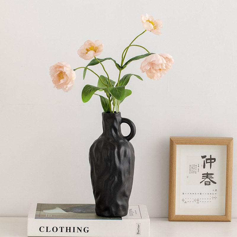 读途北欧白色简约现代陶瓷装饰干花花瓶桌面客厅玄关插花摆件花器,淘宝优惠券,粉丝福利购,淘宝优惠卷