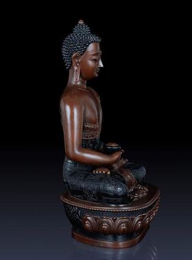 纯黄铜三宝佛释迦牟尼佛药师佛阿弥陀佛释迦摩尼佛像客厅装饰摆件