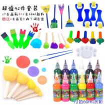 Xinjiang Sponge Seal Children Painting Tuo Print DIY Mushroom Head Painting Brush Kindergarten Early Teach Graffiti Watercolor