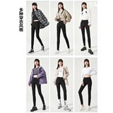 Весенние черные базовые эластичные штаны, волшебный карандаш, новая коллекция, по фигуре, высокая талия, в обтяжку