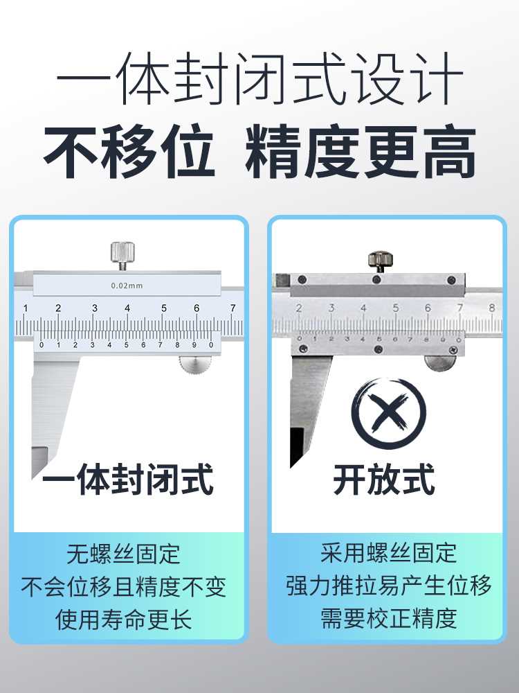 碳钢游标卡尺一体式工业级高精度不锈钢油标卡尺普通家用游标卡尺 - 图0