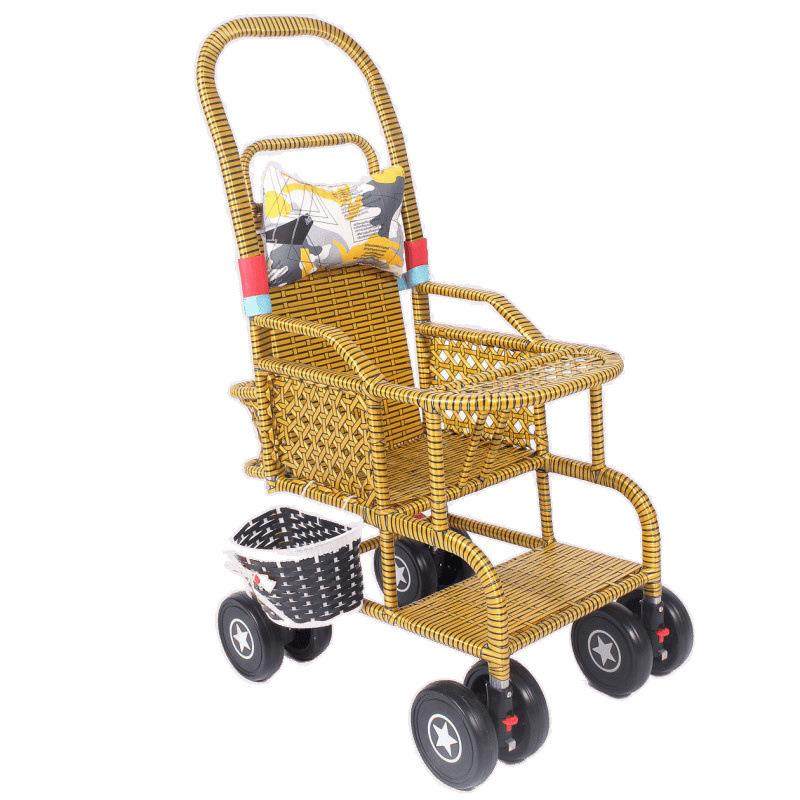 藤编推车夏季婴儿推车藤椅小推车仿藤编轻便竹藤宝宝可坐可躺藤条,淘宝优惠券,粉丝福利购,淘宝优惠卷