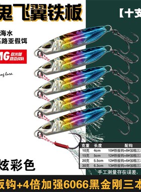 魔鬼铁板铅鱼超远投截口慢摇路亚假饵淡水海水通用型金属翘嘴鲅鱼