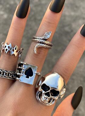 7件套扑克牌戒指男子扑克牌戒指套装7件套