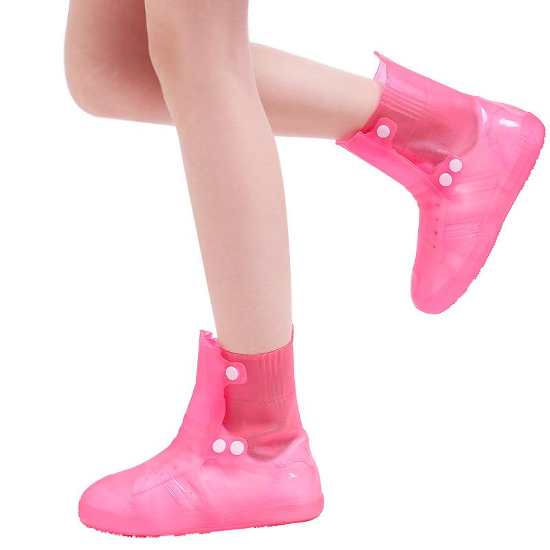 厂家男女学生户外旅游注塑雨鞋套加厚耐磨防雨防水鞋 - 图3