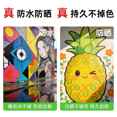 涂鸦专用喷漆街头彩绘无毒喷绘颜料防水diy室外绘画不掉色自喷漆 - 图2