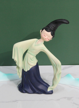 古风女子跳舞家居中式轻奢v艺术品电视柜摆件客厅酒柜家居装饰品