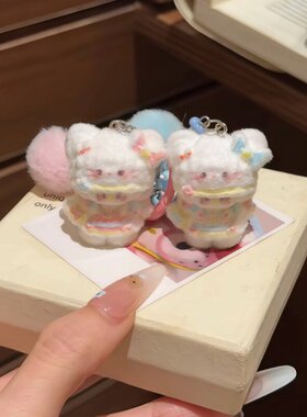 软fufu小猫挂饰｜珍珠蝴蝶结