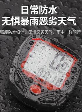 自行车码表顺东里程表生活防水升级芯片更稳定迈速表夜光中文大屏